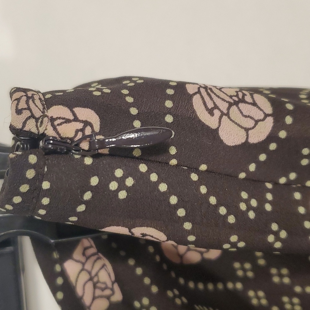 Ann taylor Floral brown skirt with Ruffles Size 12P - Picture 9 of 11